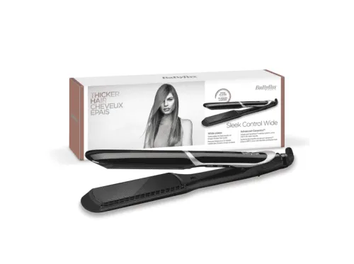 Plancha de pelo BaByliss ST397E Iónica Revestimiento cerámico 5 temperaturas Negro
