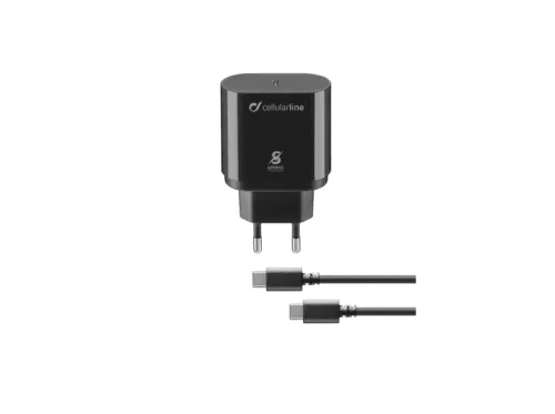 Cargador Cellular Line ACHSMKITC2CPD25WK USB-C Universal 0.10 m Negro