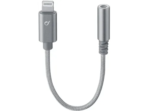 Adaptador Cellular Line Music Enabler Conector Lightning a jack 3.5 mm Plata