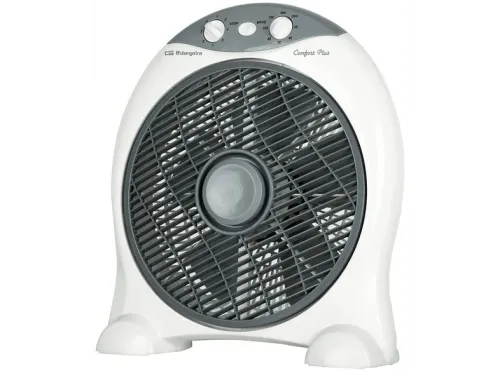 Ventilador de sobremesa Orbegozo BF1030 Box fan 30 cm 6 aspas Temporizador Potencia 45W Blanco