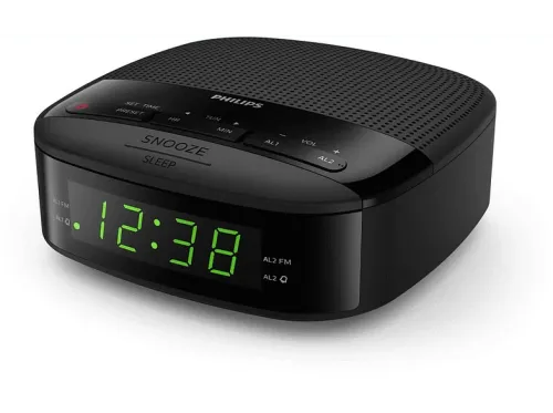 Radio despertador Philips TAR3205 FM Pantalla LED Alarma Dual Negro
