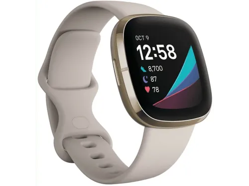 Smartwatch Fitbit Sense Blanco Marfil Avanzado de Salud Métricas de Salud exclusivas + 6 días batería.
