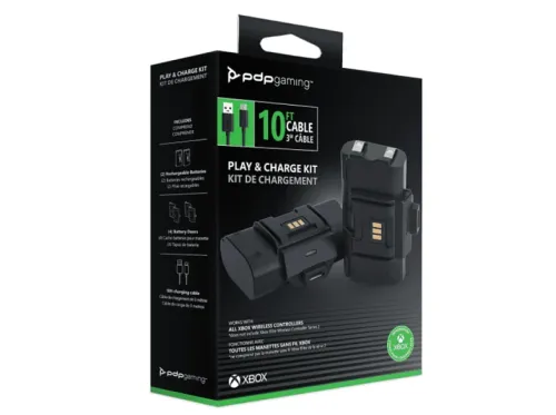 Pack cargador  PDP Juega y Carga Kit Para Xbox Serie X y Xbox One  Autonomía 20 h Negro