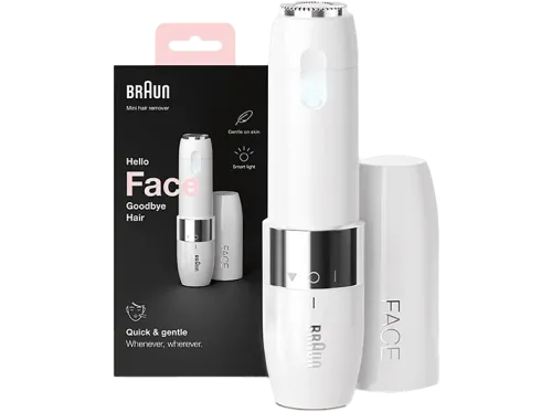 Depiladora facial Braun Face Mini FS1000 Rápida y suave Fácil de llevar Con luz Blanca
