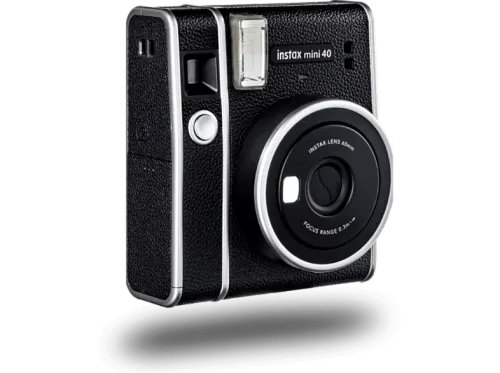 Cámara instantánea Fujifilm Fuji Mini 40 Con película Modo Selfie ISO 800 Retro Negro
