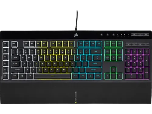 Teclado gaming Corsair K55 PRO Con cable USB Retroiluminación RGB 5 zonas IP42 Anti-ghosting Negro