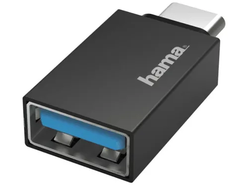 Adaptador USB Hama 00200311 USB-C USB-A USB 3.2 5000 Mbit/s Negro