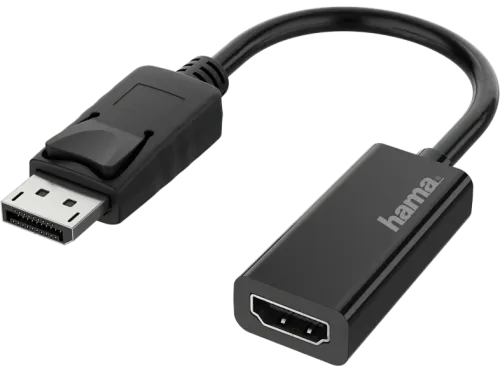 Adaptador Hama 00200335 De conector DisplayPort a enchufe HDMI UHD 4K Negro
