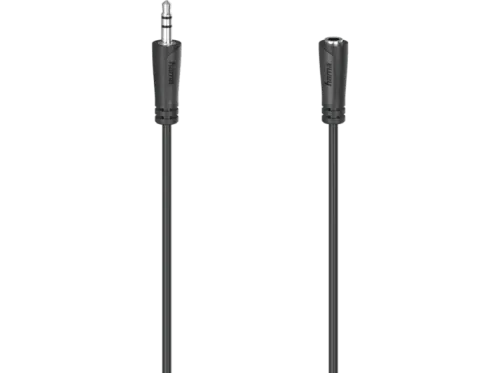 Cable audio Hama 00200724 3 m Extensión Jack de 3.5 mm Negro