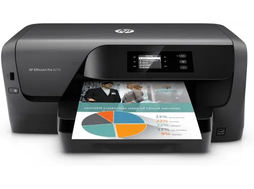 Impresora HP Officejet Pro 8210 Color Doble cara Móvil 1200x1200 ppp 34 ppm WiFi USB Negro