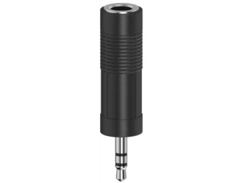 Adaptador Hama 00205196 De Jack 3.5 mm conector a Jack 6.3 mm enchufe Negro