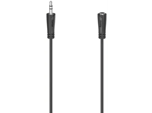 Cable audio Hama 00205120 3 m De Jack 3.5 mm in a Jack 3.5 mm out Negro