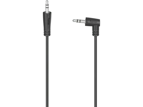 Cable Audio Hama 00205286 De conector Jack 3.5 mm a conector Jack 3.5 mm 90º 1.5 m Negro
