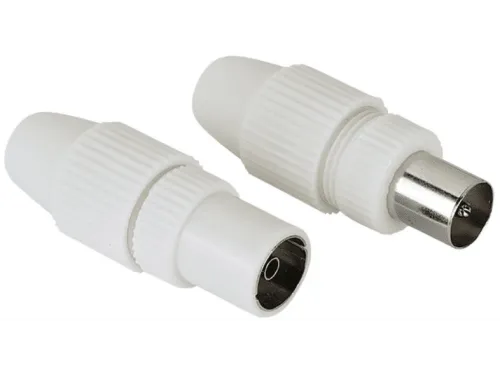 Adaptador Hama 205212 Conexión coaxial 2 Unidades Blanco