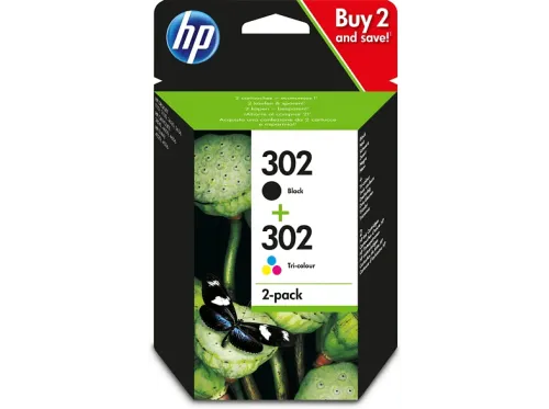 Cartucho de tinta Cartucho de tinta HP 302 Combo 2 Pack Negro y Tricolor X4D37AE
