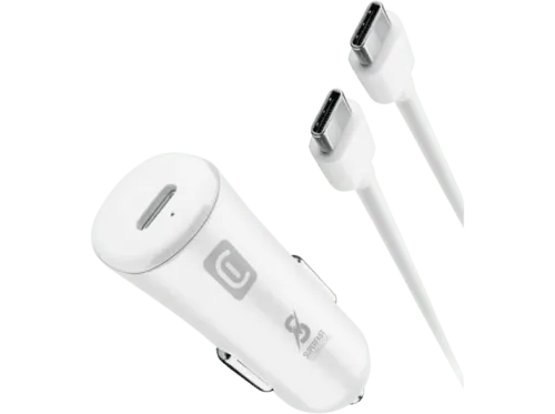 Cargador USB para coche Cellular Line CBRSMKITC2CPD25WW 25W USB-C Universal Blanco