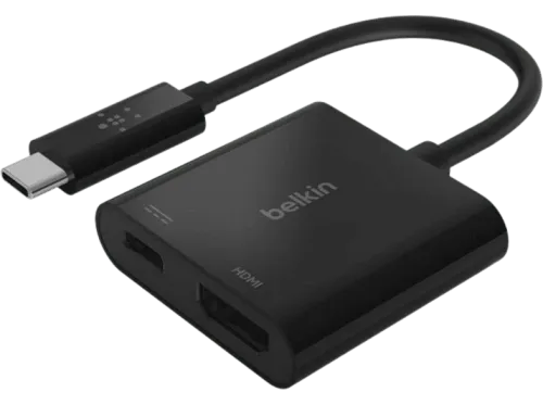 Adaptador Belkin AVC002BTBK Cargador De USB-C a HDMI Compatible con Apple Negro