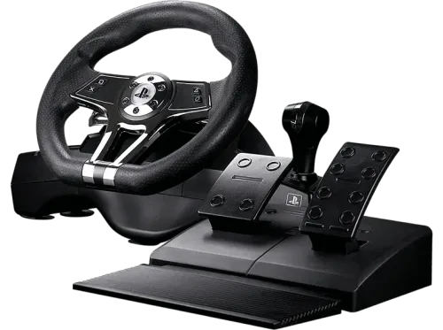 Volante FR-TEC Hurricane MK II Con Pedales Rotación 270º Vibración Licenciado para PlayStation Negro