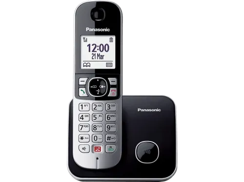 Teléfono Panasonic KX-TG6861SP Inalámbrico Identificación de llamadas No molestar Negro + Base