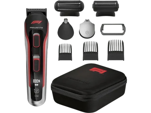 Cortapelos Rowenta Multiaccesorios 10 en 1 TN944MF0 120 min Negro y Rojo