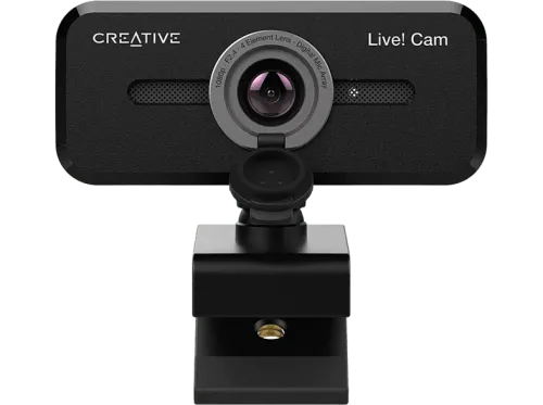 Webcam Creative Live! Cam Sync 1080p V2 FHD Gran Angular AutoMute Cancelación de Ruido Micrófono Negro