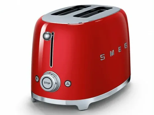 Tostadora Smeg TSF01RDEU 950 W 2 Ranuras 6 niveles Acero Inoxidable Rojo