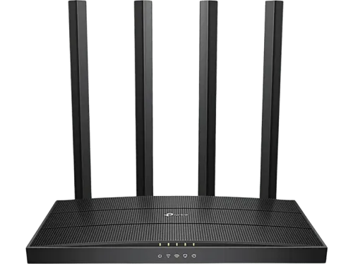 Router TP-Link Archer-C6 WiFi Doble Banda 5xPuertos Gigabit MU-MIMO WPA3 Tecnología OneMesh Negro