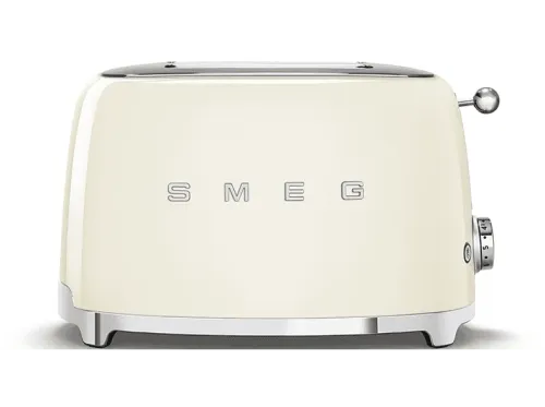 Tostadora Smeg TSF01CREU 950 W 2 rebanadas 2 ranuras 50's Style Acabado brillante Crema