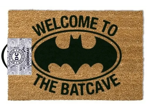 Felpudo Sherwood Welcome to Batcave Batman Marrón y negro