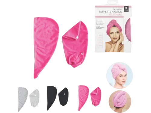 Toalla CMP Paris TX7242 Magic Microfibra 3 Surtidos Textil Poliéster Blanco Rosa Negro