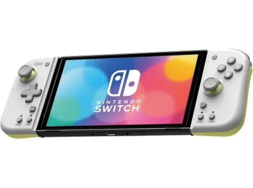 Mando Hori Split Pad Compact Para Nintendo Switch Joy-Con Blanco y amarillo