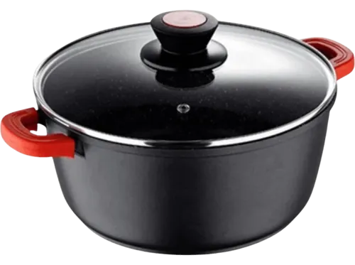 Olla Bergner BG-30115-BK 24 x 10.5 cm Aluminio fundido Tapa 10 l Negro