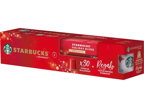 Cápsulas monodosis Starbucks Holiday Blend café nespresso Arábica Hierbas y arce 30 Unidades