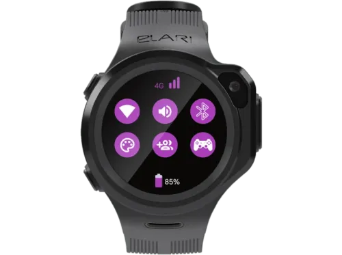 Smartwatch Elari KidPhone 4GR Para niños 1.3" 48 horas 2G Bluetooth IP67 Wi-Fi GPS Negro