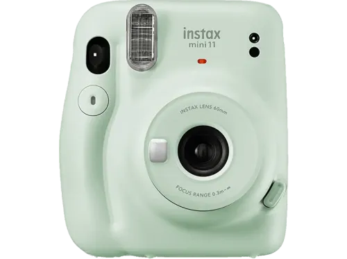 Cámara instantánea Fujifilm Instax Mini Flash integrado Fotos tamaño tarjeta Verde pastel