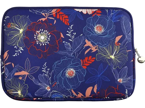 Funda Wondee Flores 14" Para portátil Resistente Azul