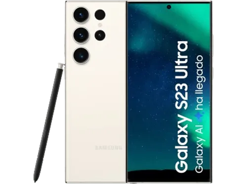 Móvil Samsung Galaxy S23 Ultra 5G Cotton White 256GB 8GB RAM 6.8" QHD+ Qualcomm Snapdragon 8 Gen 2 Octa-Core 5000 mAh Android 13