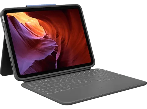 Funda con teclado Logitech Rugged Folio para iPad (10.ª generación) Resistente a caídas