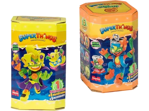 Figura Magicbox Superthings Neon Power Serie Kazoom Kid 3cm Multicolor