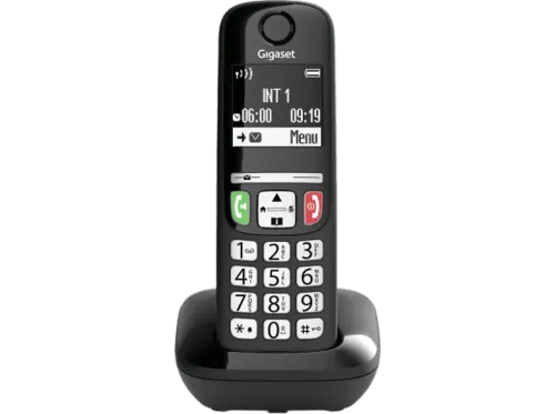 Teléfono Gigaset E270 /Single /B Inalámbrico Bloqueo de llamadas Compatible con ayudas auditivas Volumen ajustable Despertador Negro