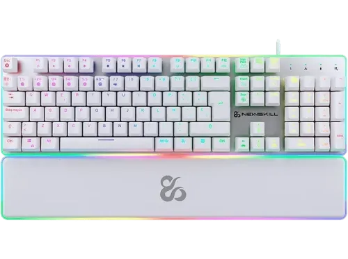 Teclado gaming Newskill Gungnyr Pro USB Retroiluminación RGB Blanco