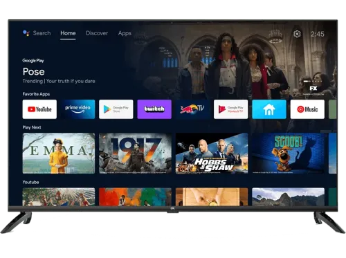 TV DLED 43" OK OTV 43AU-5023C UHD 4K Android TV DVB-T2 (H.265) Negro