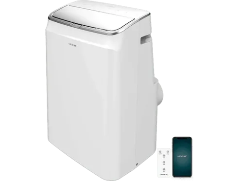 Aire acondicionado portátil Cecotec ForceClima 12800 Soundless Heating Connected 3024 fg/h Bomba de calor 5 modos 3 veloc Mando Wi-Fi Blanco