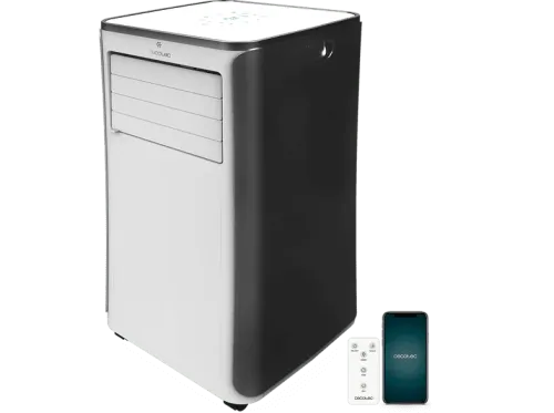 Aire acondicionado portátil Cecotec ForceClima 9500 Soundless Heating Connected 2268 fg/h Bomba de calor 5 modos 3 veloc Mando Wi-Fi Blanco