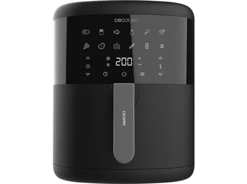 Freidora de aire Cecotec Cecofry Bombastik 6000 1700 W 6 L 80-200 ºC 12 modos Temporizador Negro