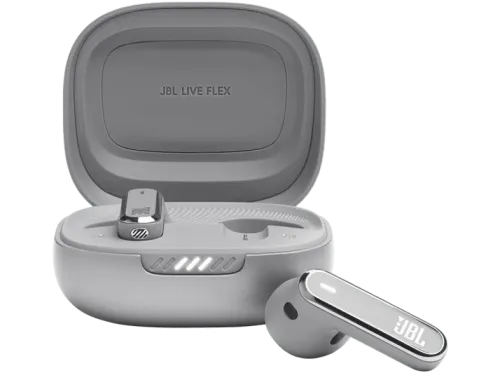 Auriculares True Wireless JBL Live Flex 40 h Autonomía Cancelación Activa de Ruido Control táctil Plata