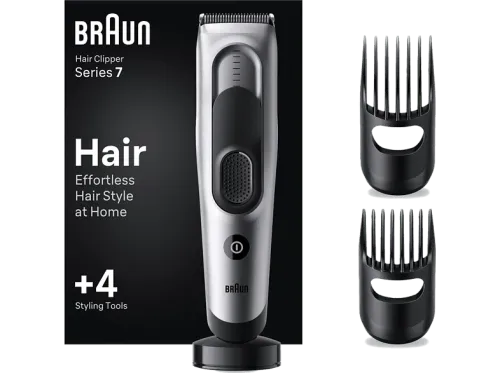 Cortapelos Braun Series 7 HC7390 17 Ajustes 2 Peines Memoria SafetyLock 50 min autonomía