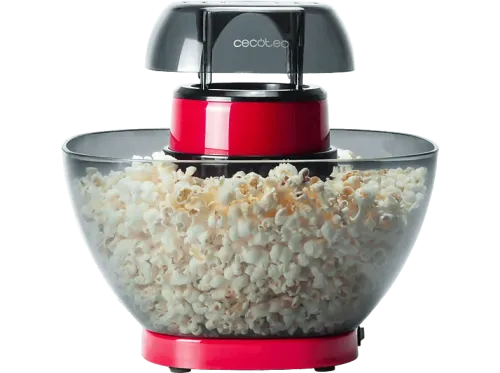 Palomitero Cecotec Fun&Taste P’Corn Easy 1200 W 3 min Cocción aire caliente Antiadherente Bol extraíble Apto lavavajillas Red