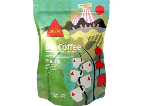Café molido Delta 5012052 Arábica y robusta Intensidad 7 Ecológico