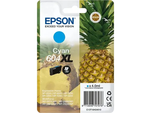Cartucho de tinta Epson 604XL INK Tamaño XL Hasta 500 páginas Cian